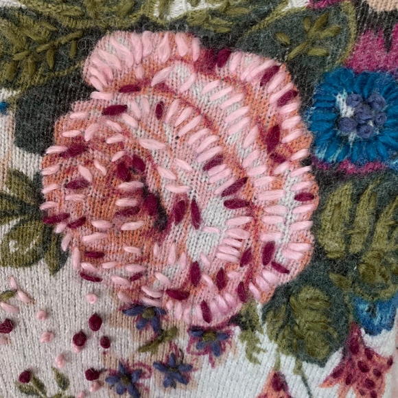 Anthropologie Angel of the North floral sweater - Picture 4 of 8